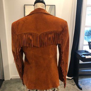 Vintage Leather Fringe Cowgirl Jacket